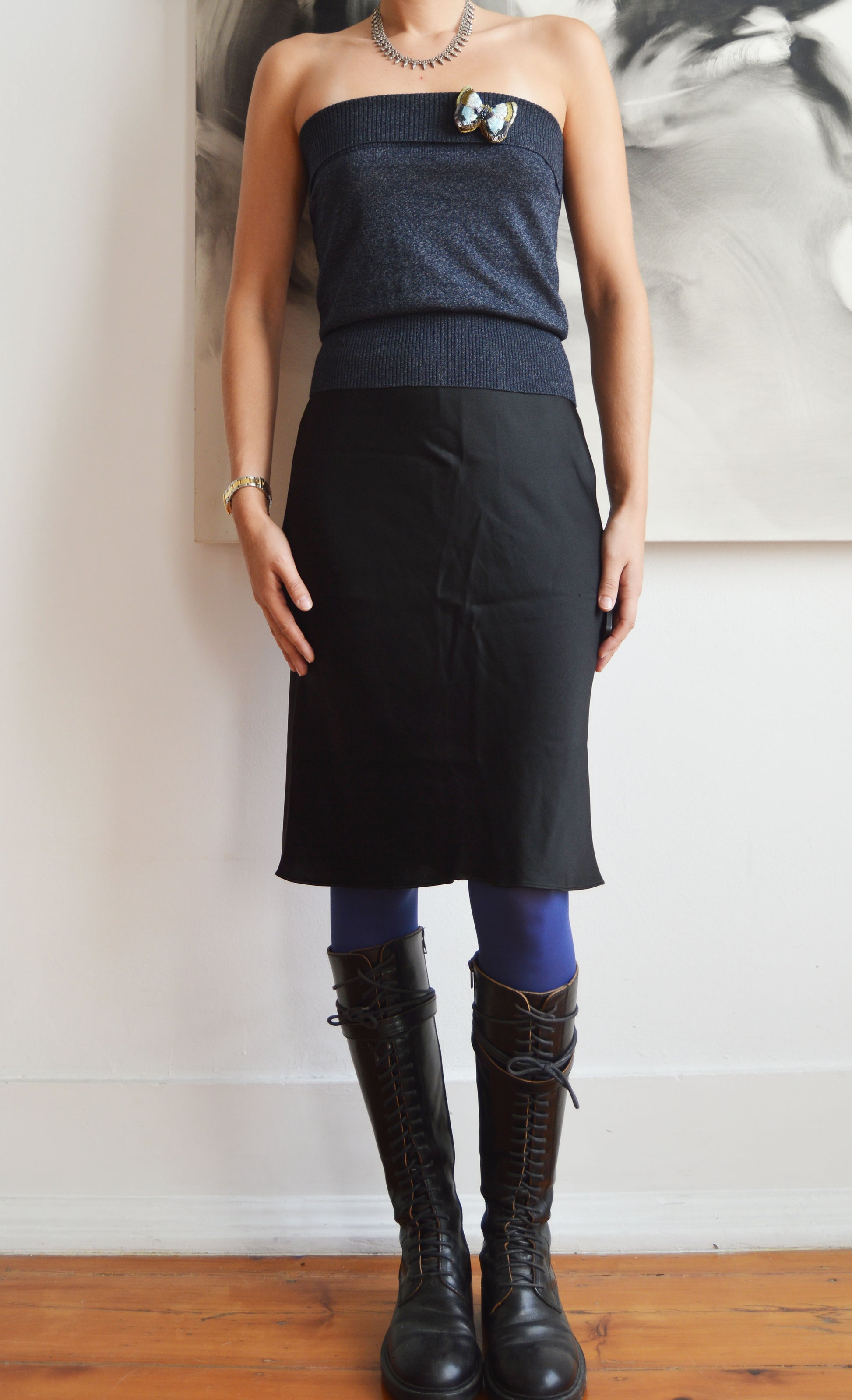 Vintage Chloé F/W 2001 Wool Butterfly Tube Top