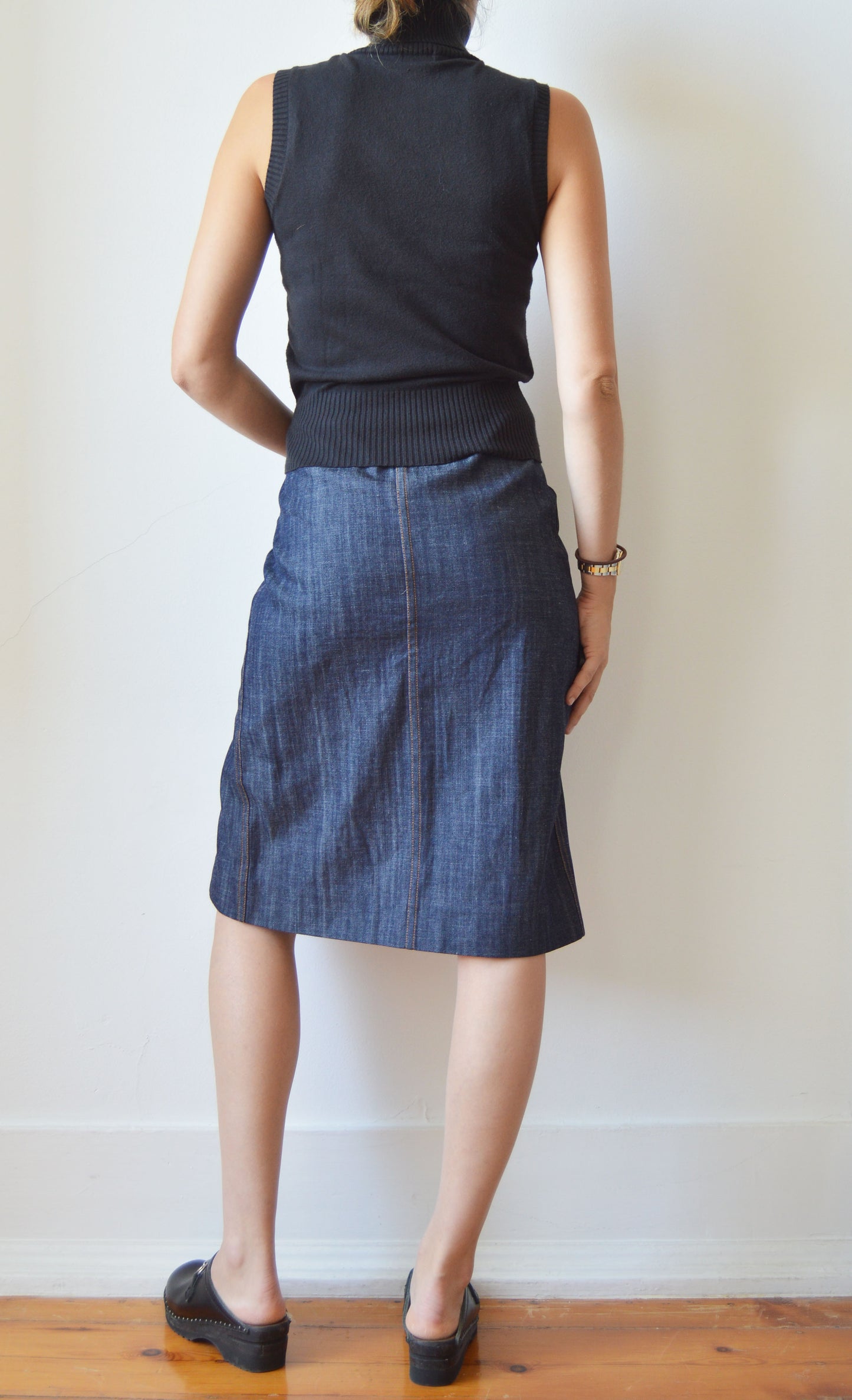 Vintage Chloé S/S 2001 Denim Skirt with Colourful Zipper