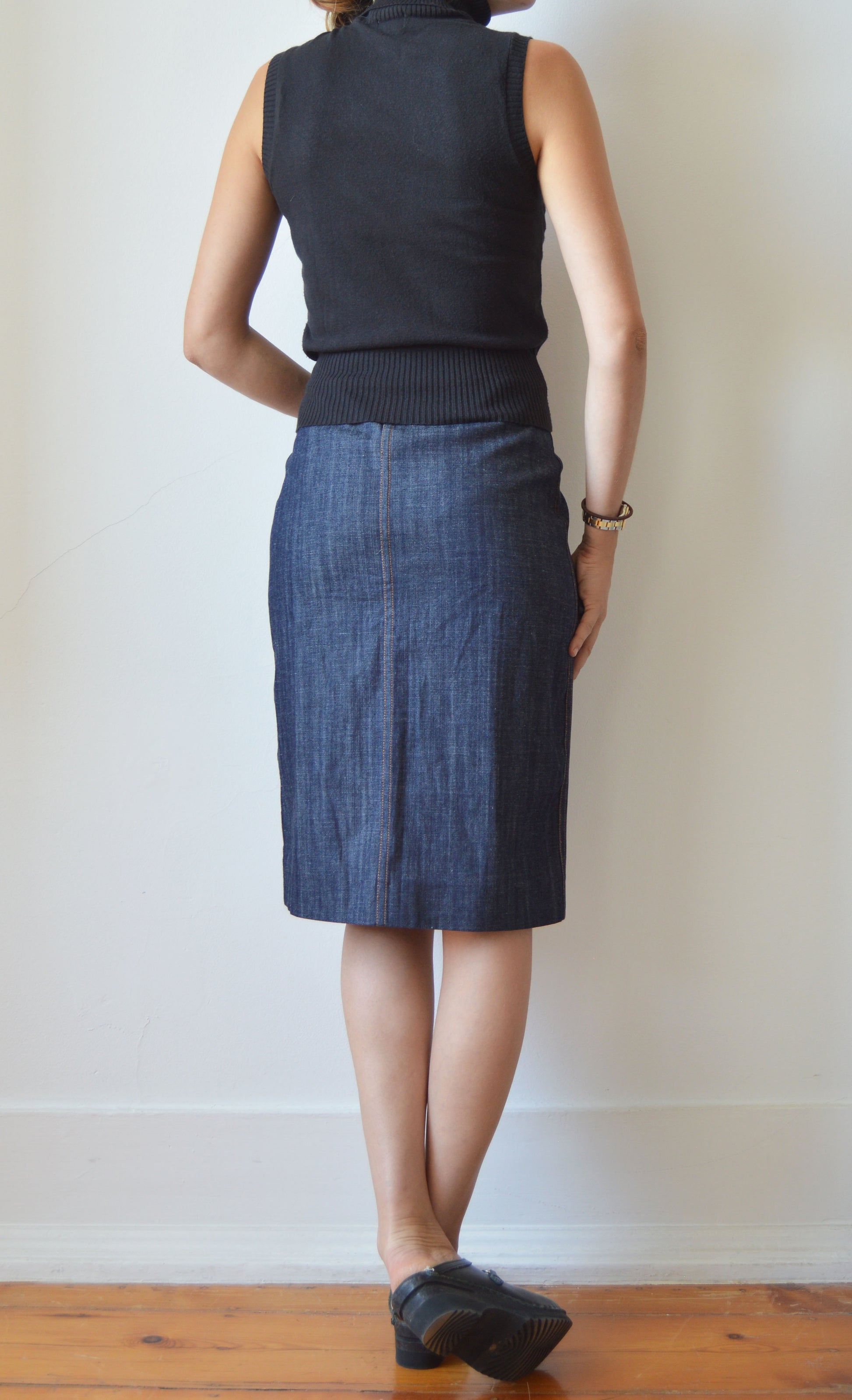 Vintage Chloé S/S 2001 Denim Skirt with Colourful Zipper