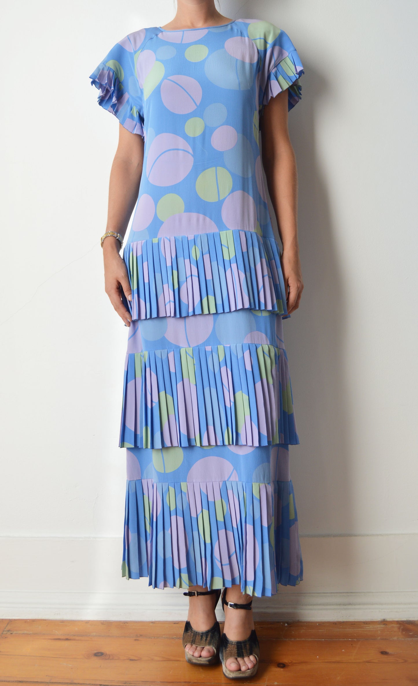 Vintage Chloé S/S 1980 Silk Printed Dress