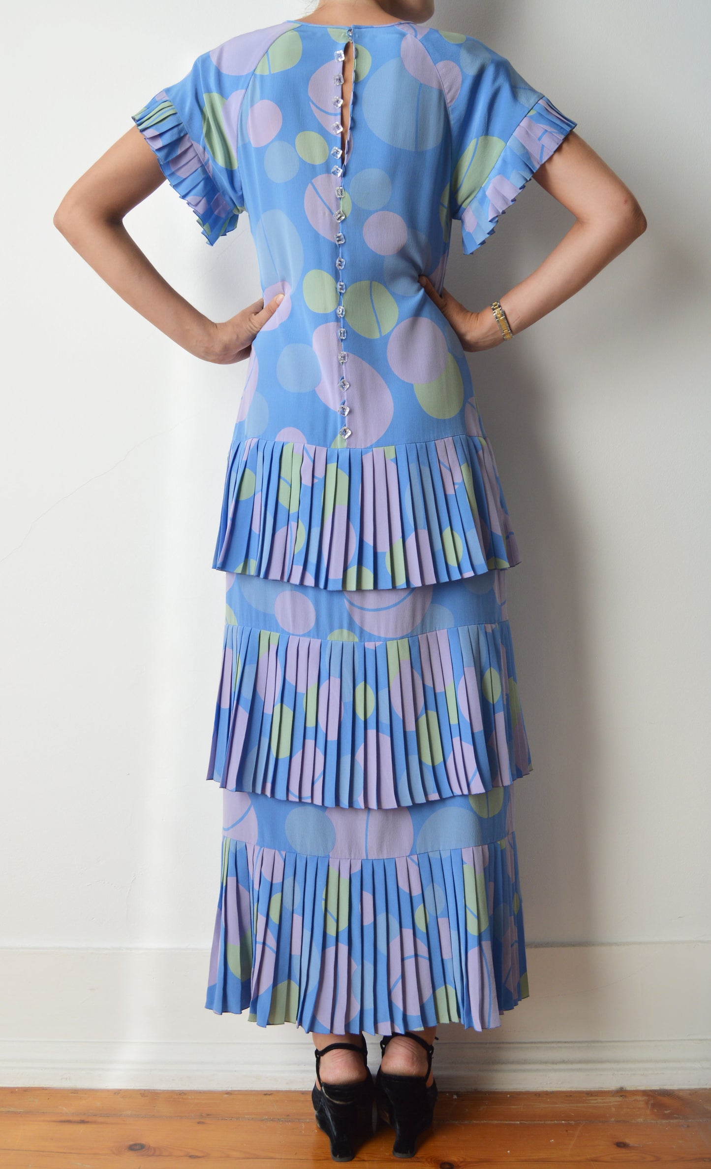 Vintage Chloé S/S 1980 Silk Printed Dress