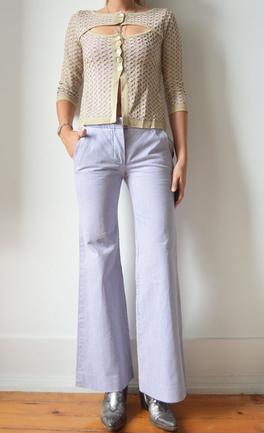 Vintage Chloé S/S 2002 Purple Jeans with Slits