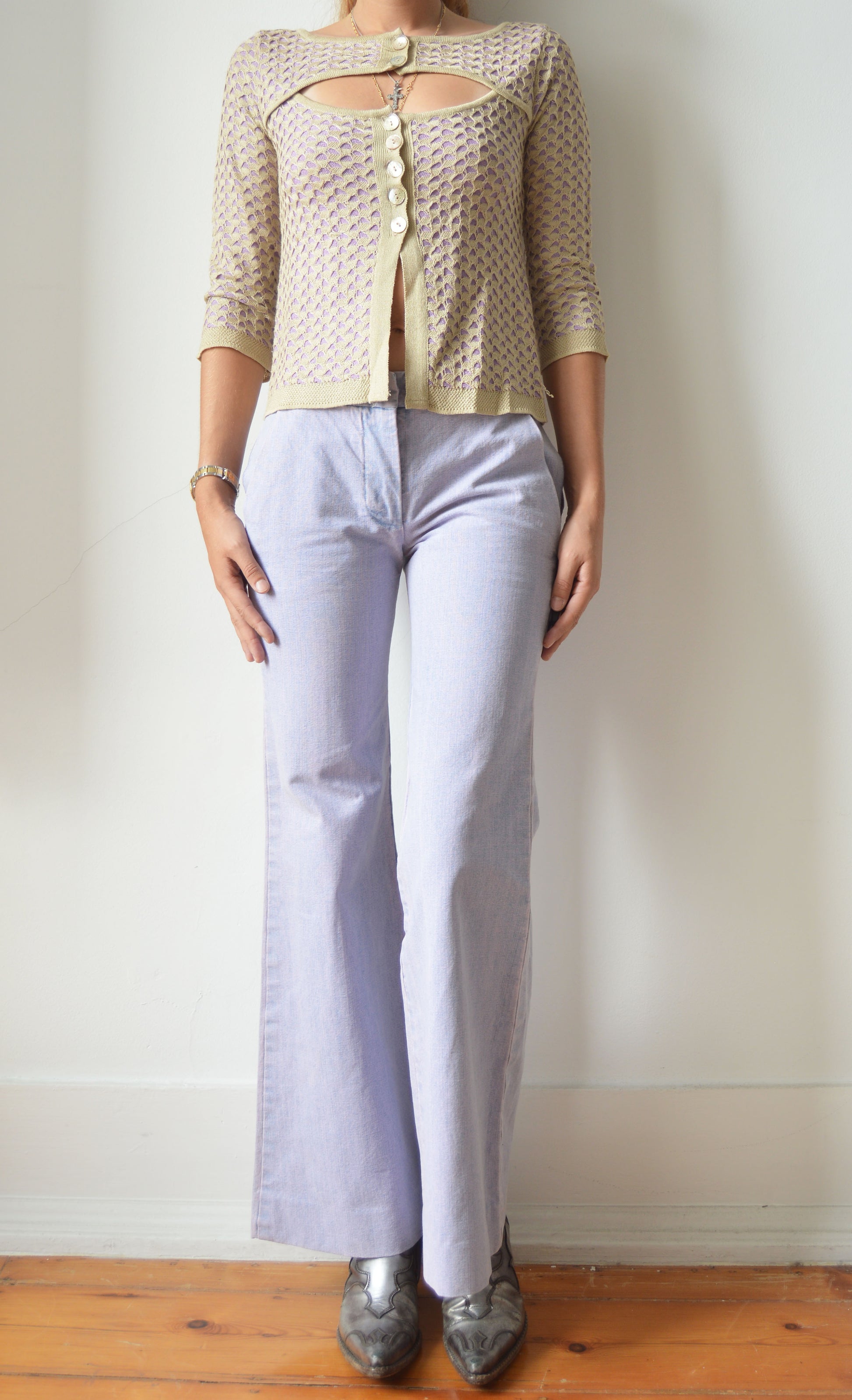 Vintage Chloé S/S 2002 Purple Jeans with Slits