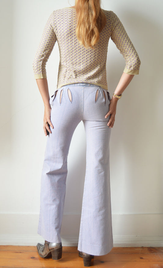 Vintage Chloé S/S 2002 Purple Jeans with Slits