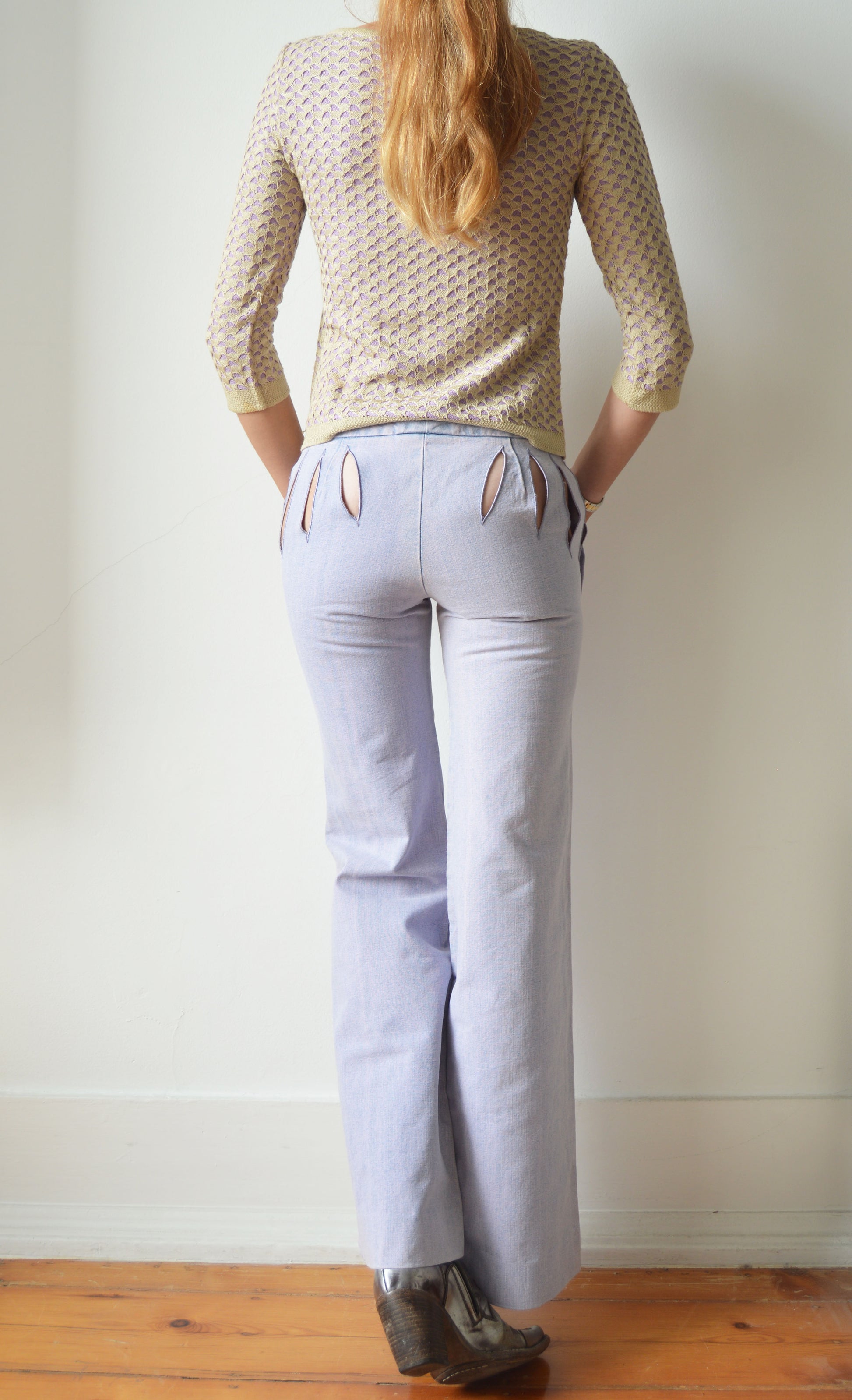 Vintage Chloé S/S 2002 Purple Jeans with Slits