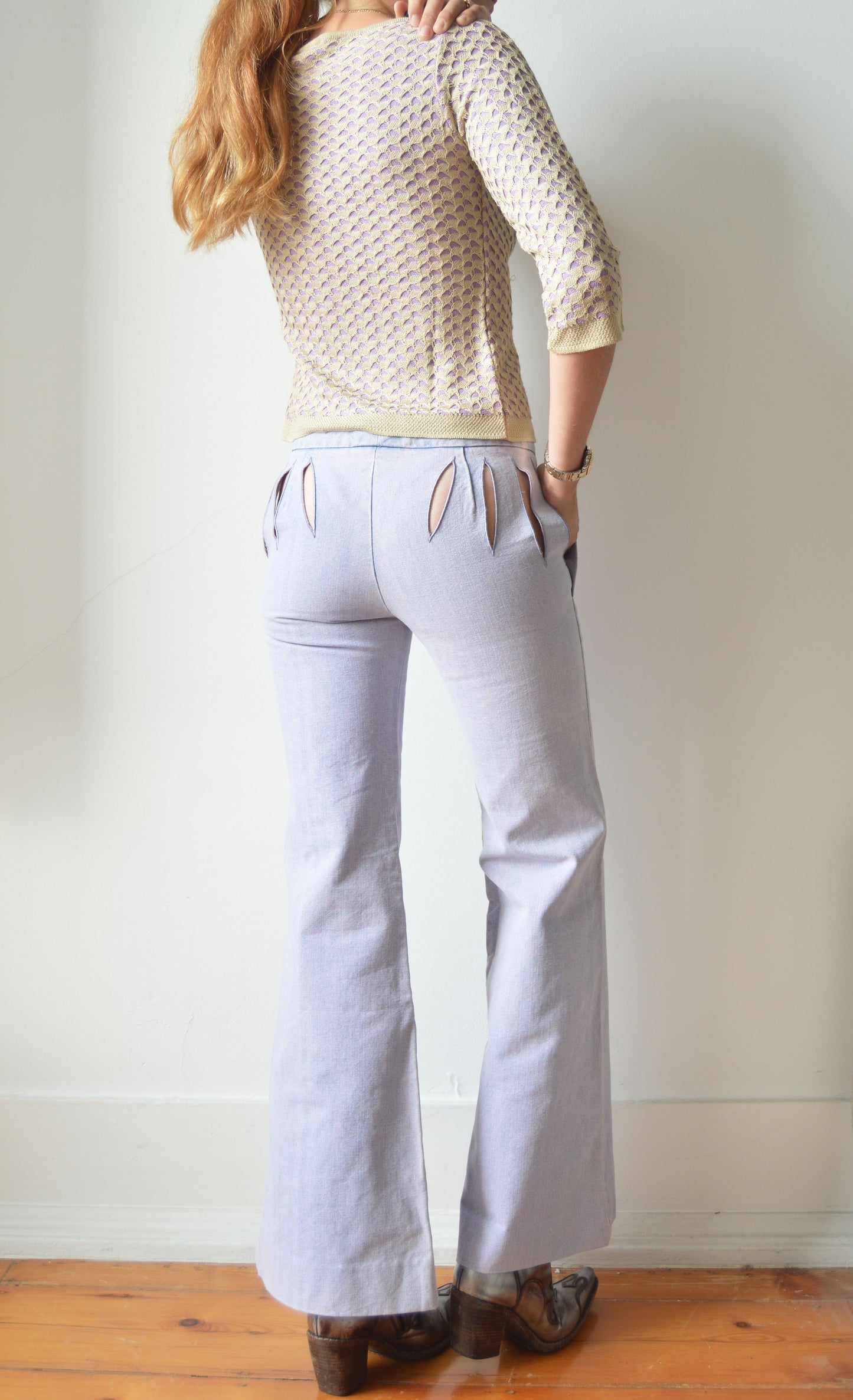 Vintage Chloé S/S 2002 Purple Jeans with Slits