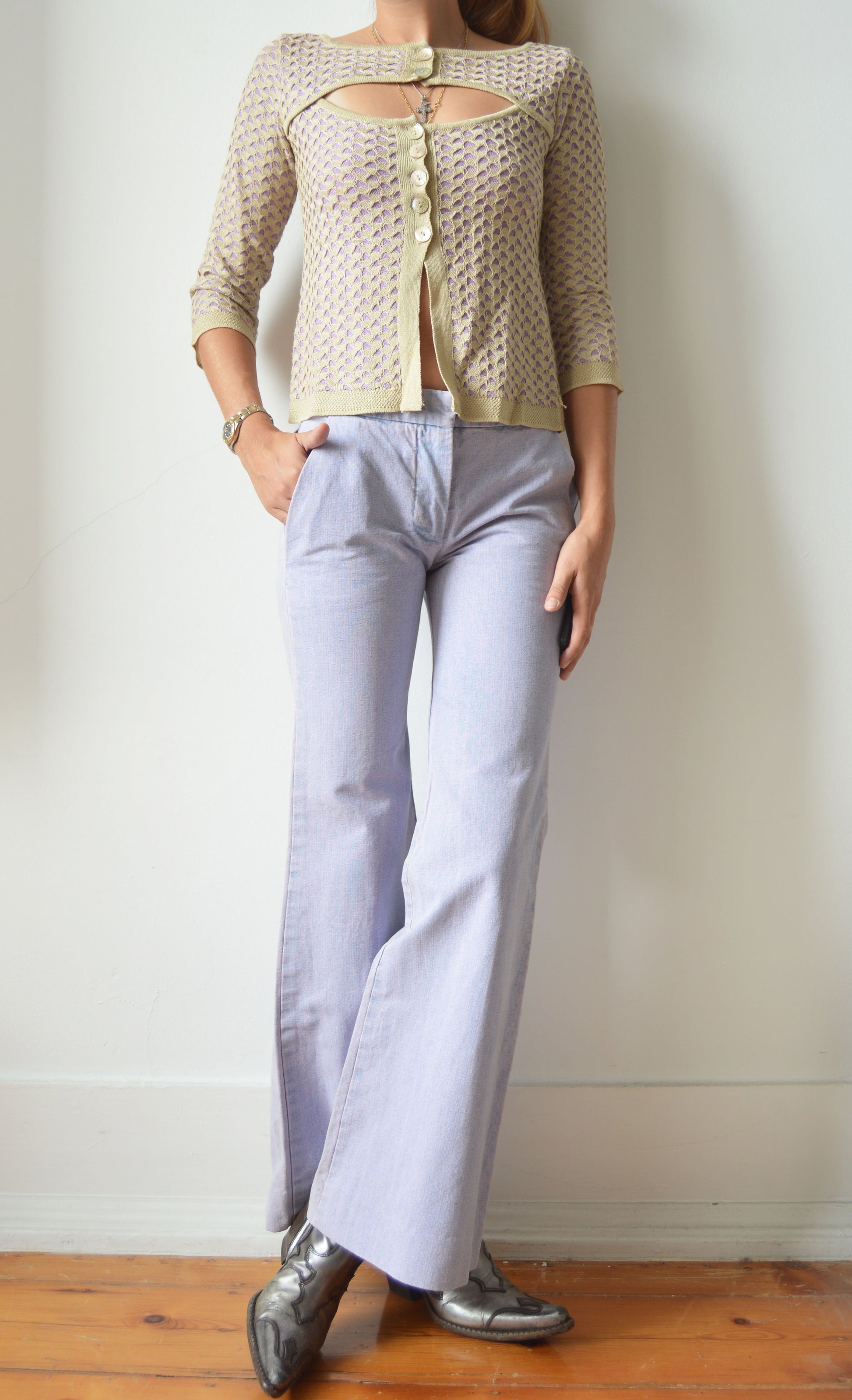 Vintage Chloé S/S 2002 Purple Jeans with Slits