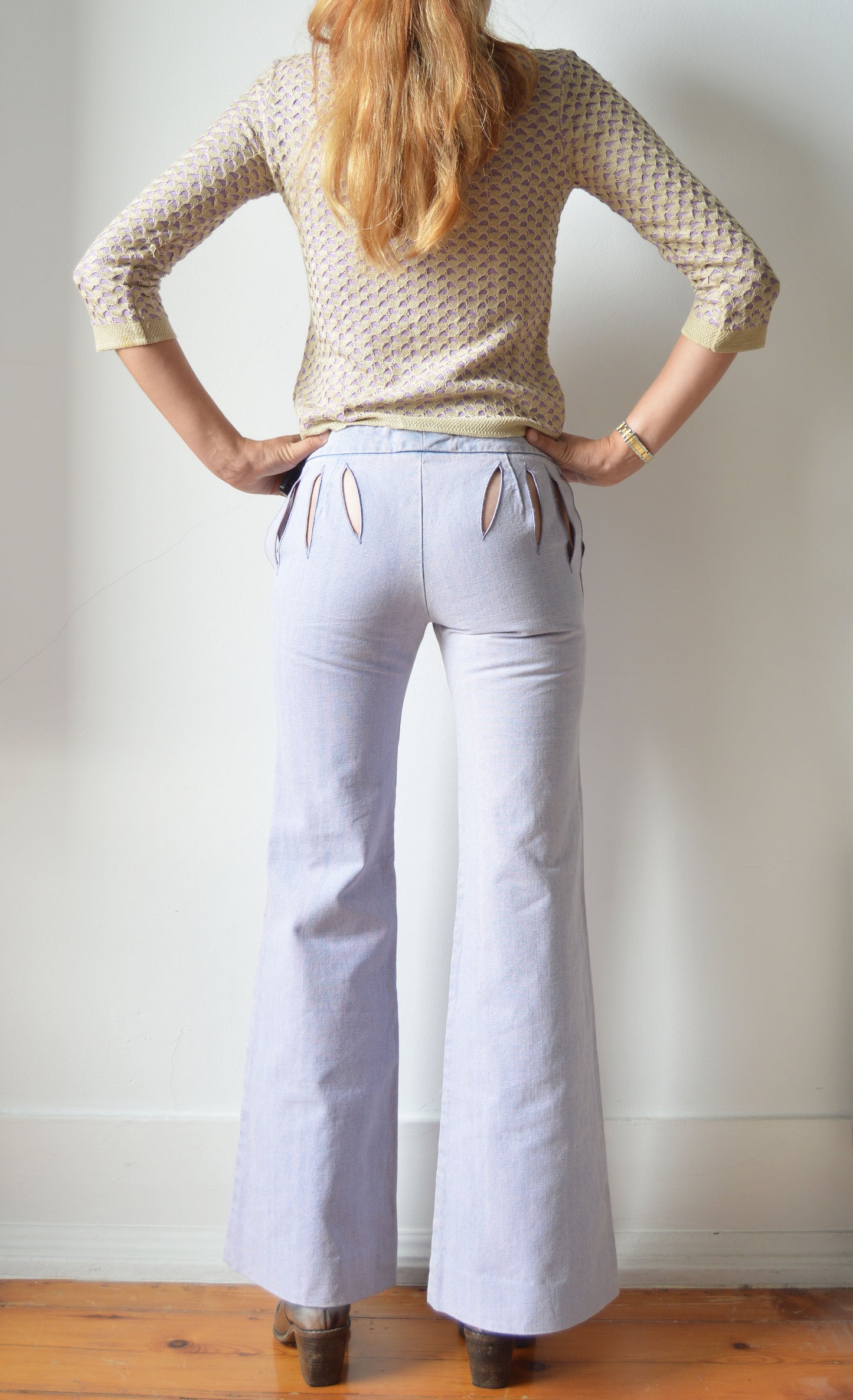 Vintage Chloé S/S 2002 Purple Jeans with Slits