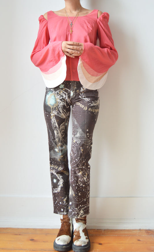 Vintage Chloé S/S 2002 Pink Blouse with Big Sleeves