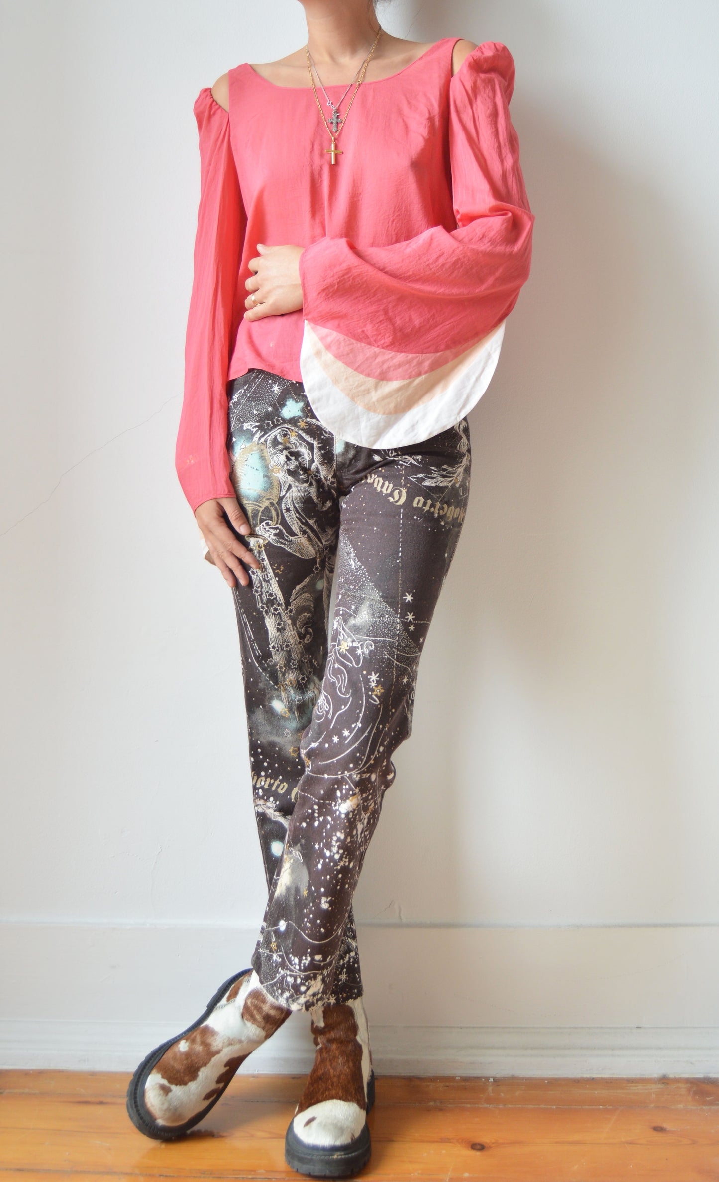 Vintage Chloé S/S 2002 Pink Blouse with Big Sleeves