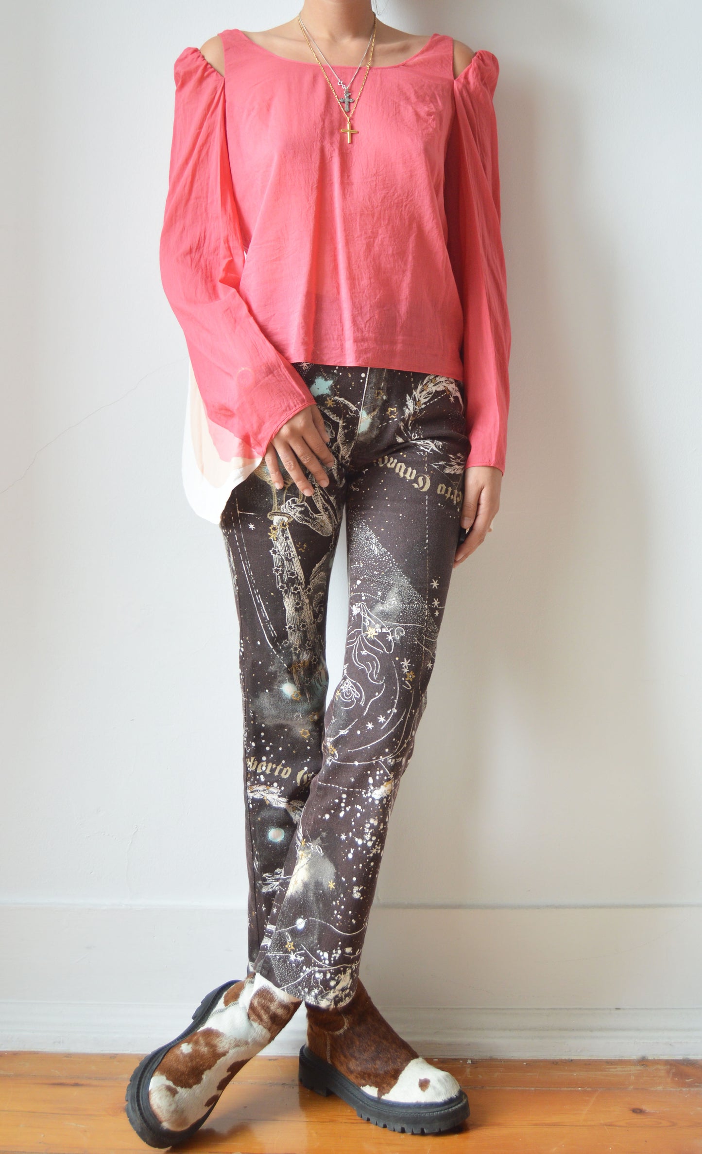 Vintage Chloé S/S 2002 Pink Blouse with Big Sleeves