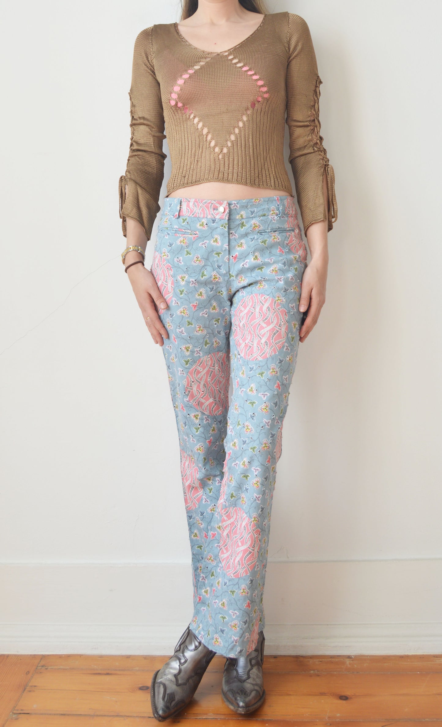 Vintage Christian Dior S/S 2003 Floral Jeans