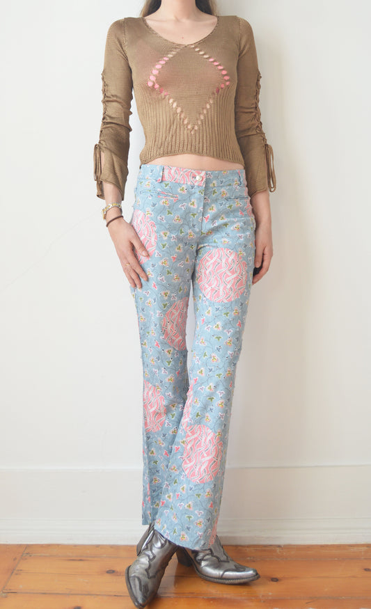 Vintage Christian Dior S/S 2003 Floral Jeans