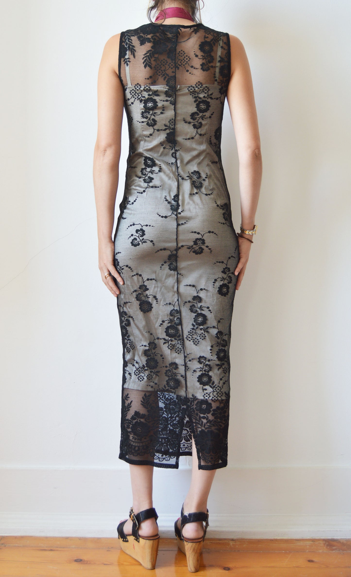 Vintage D&G Black Lace Dress with Slip