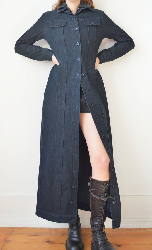 vintage d&g maxi denim jacket 