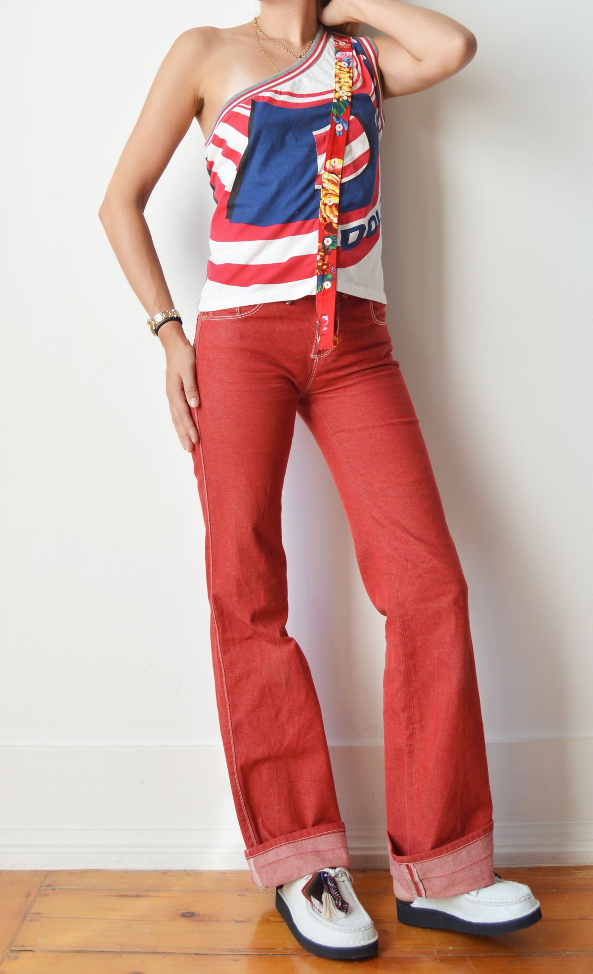 Vintage D&G S/S 2003 Asymmetric Tank Top