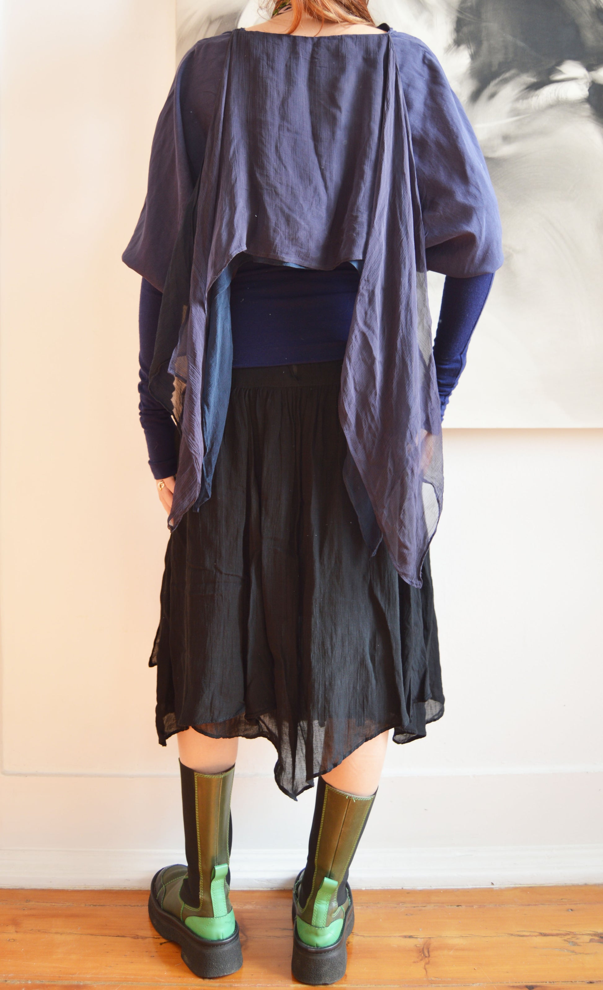 vintage dolce gabbana blue silk blouse