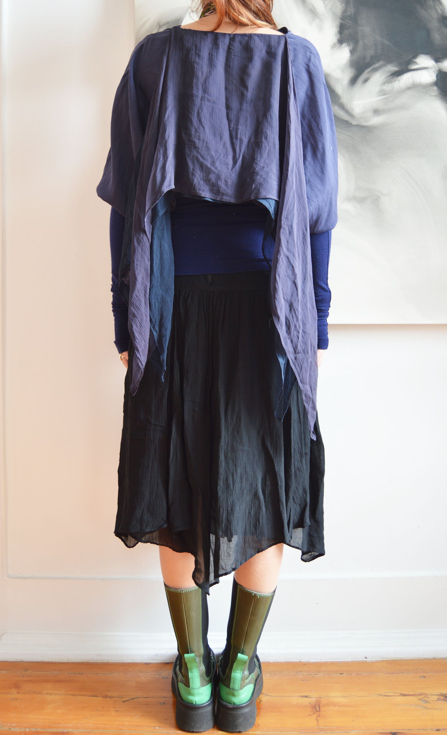 vintage dolce gabbana blue silk blouse