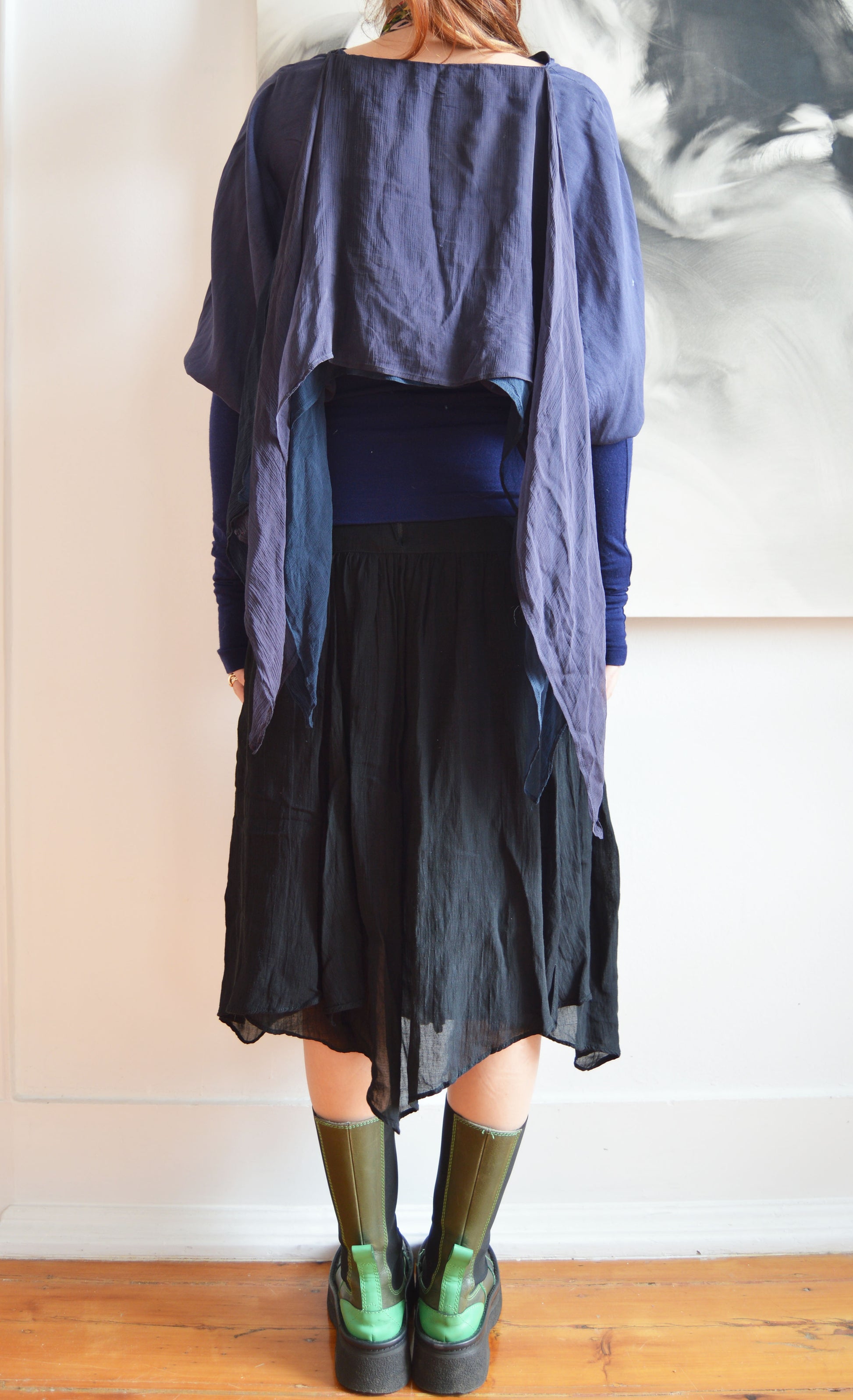 vintage dolce gabbana blue silk blouse