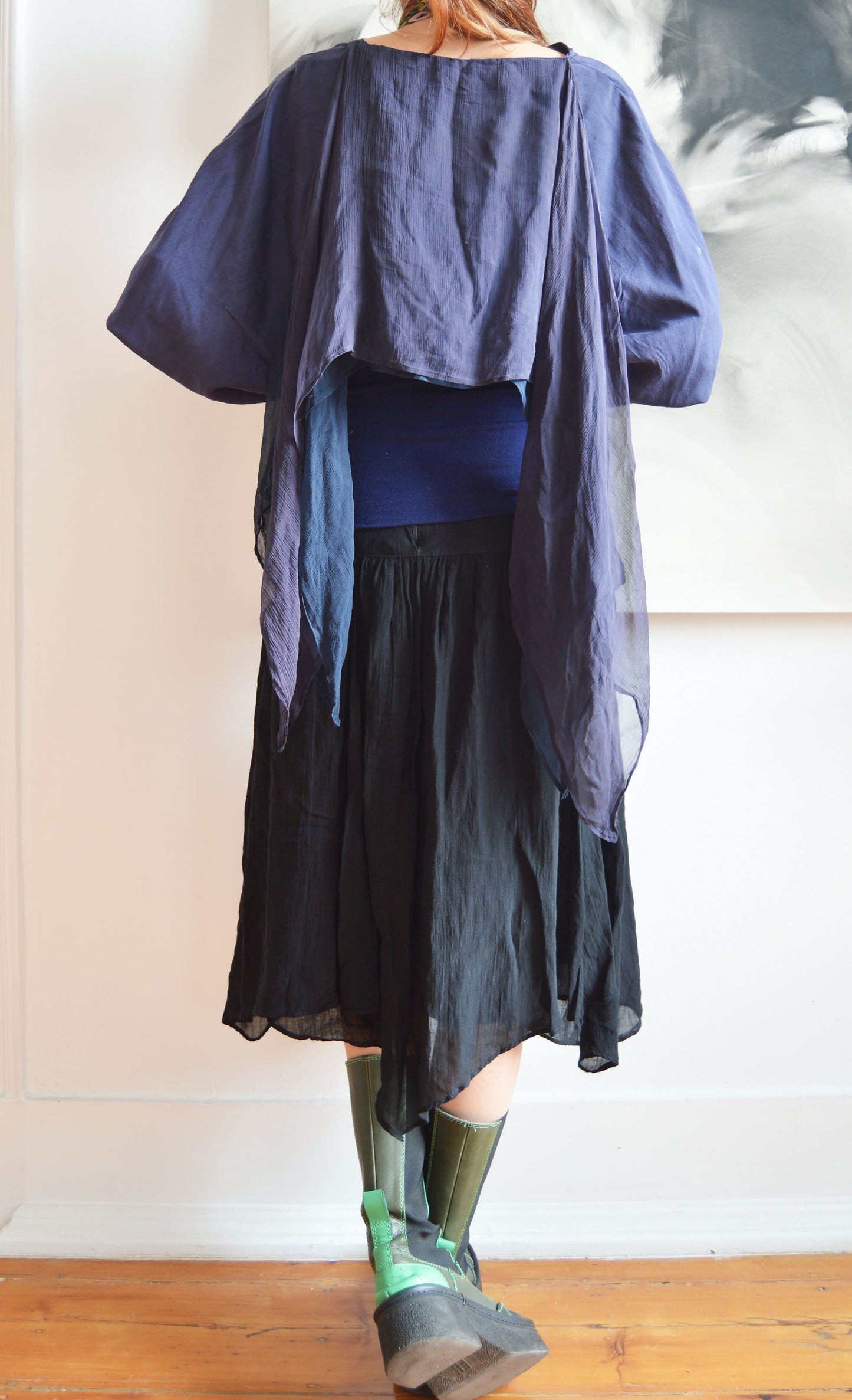 vintage dolce gabbana blue silk blouse