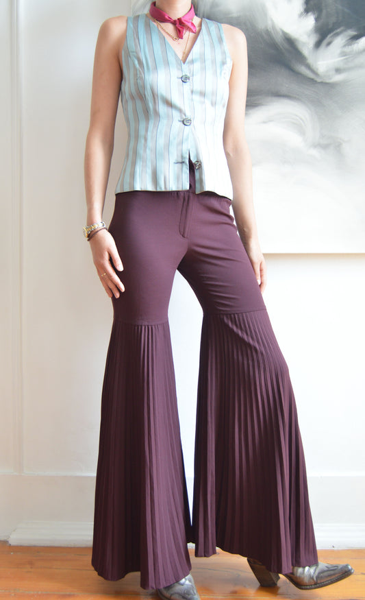 Vintage Dolce & Gabbana F/W 2000 Purple Pleated Trousers