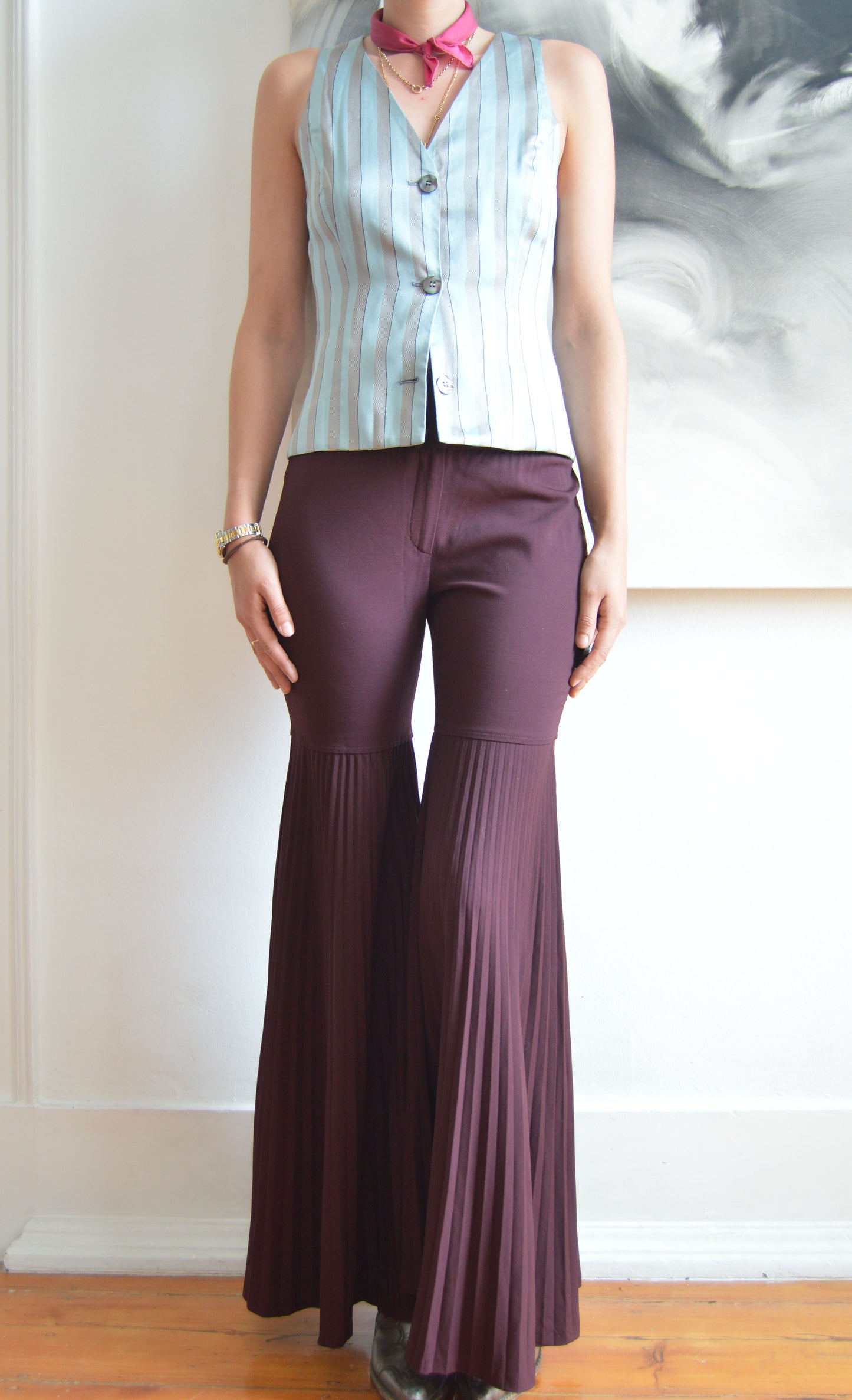 Vintage Dolce & Gabbana F/W 2000 Purple Pleated Trousers