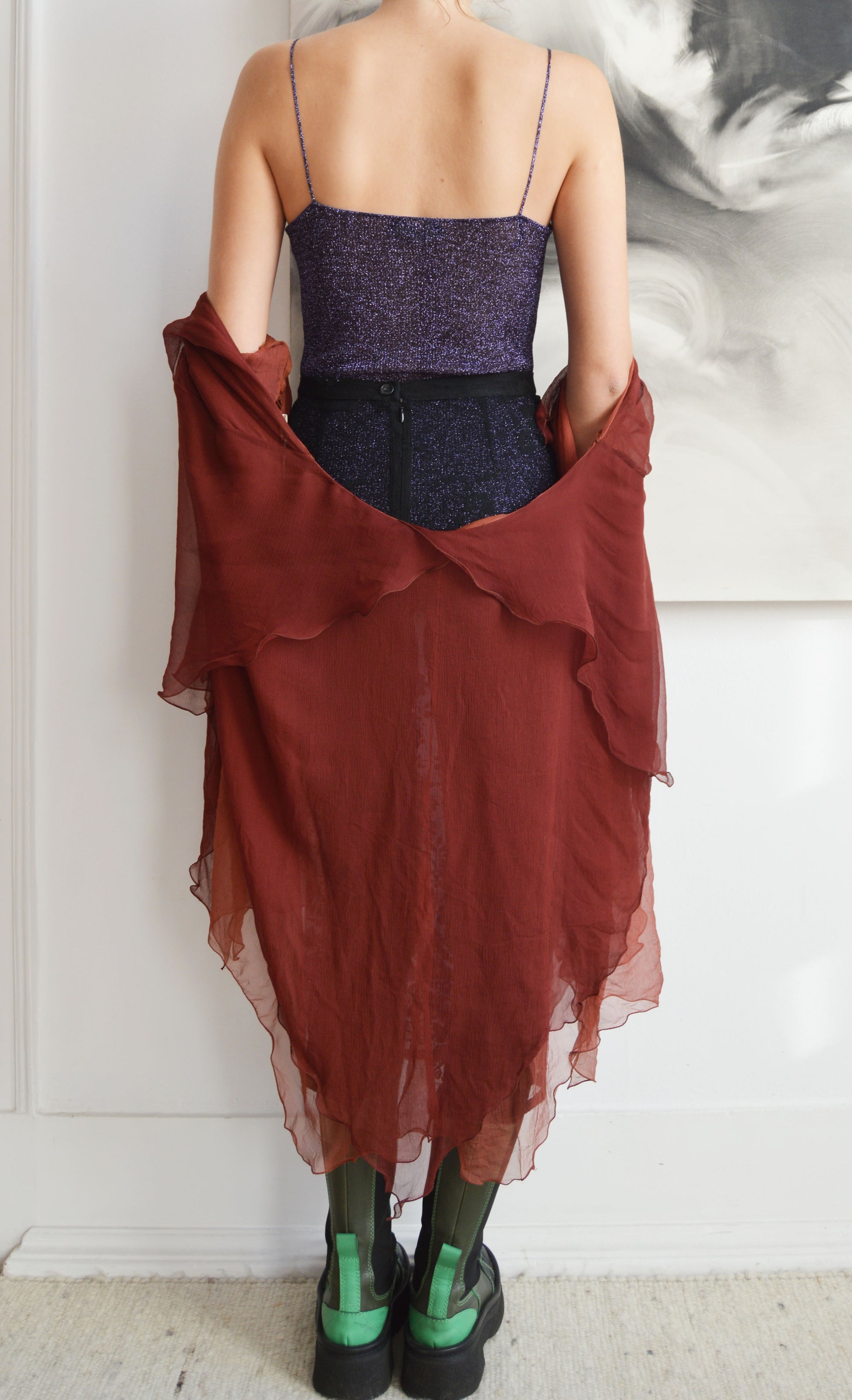 vintage dolce gabbana fw 2000 sparkly purple knit vest camisole