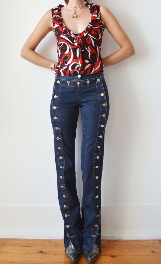 Vintage Dolce & Gabbana S/S 2003 Button Jeans
