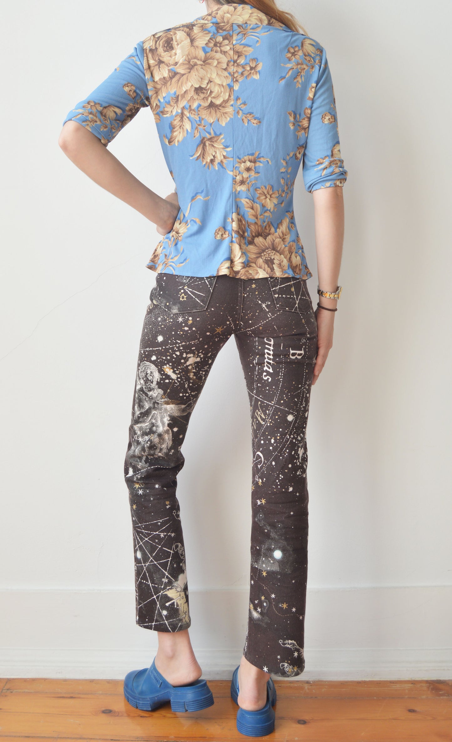 Vintage Dolce & Gabbana S/S 1997 Blue Floral Shirt