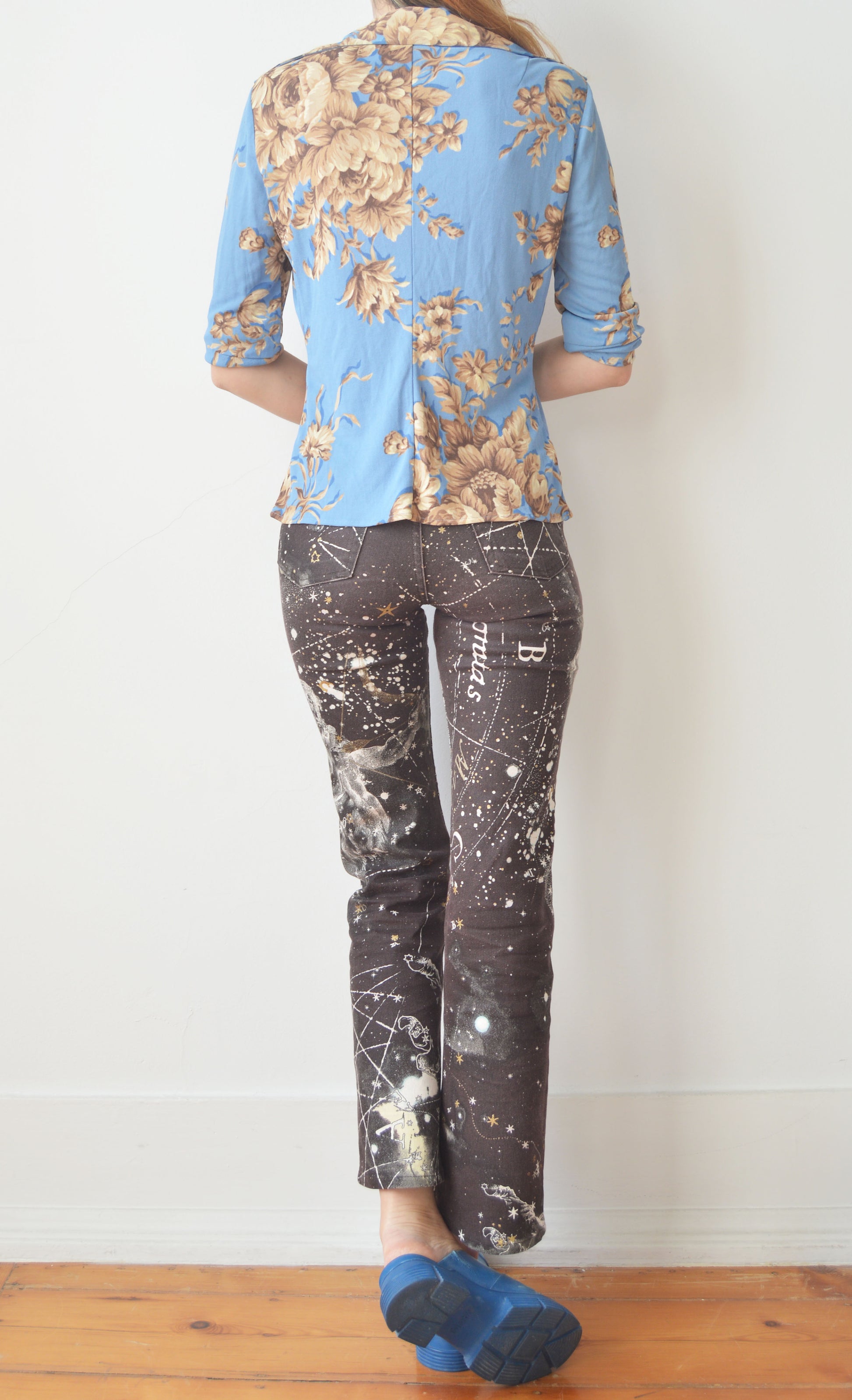 Vintage Dolce & Gabbana S/S 1997 Blue Floral Shirt