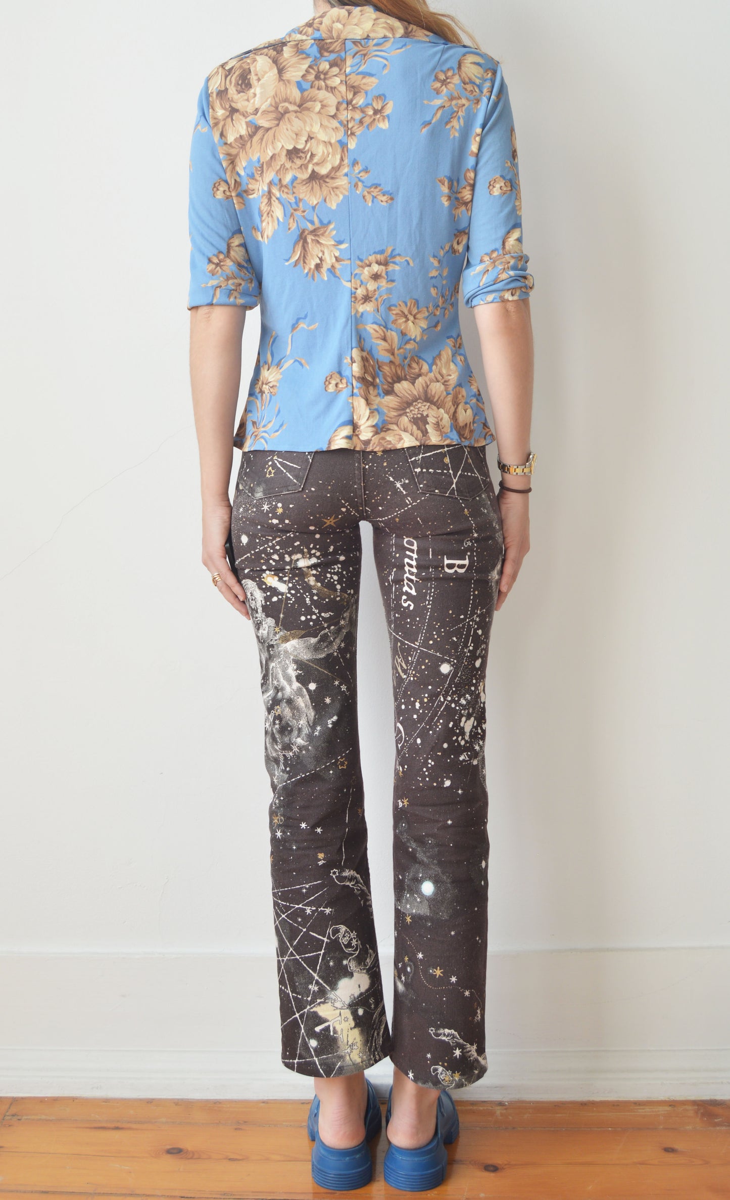 Vintage Dolce & Gabbana S/S 1997 Blue Floral Shirt