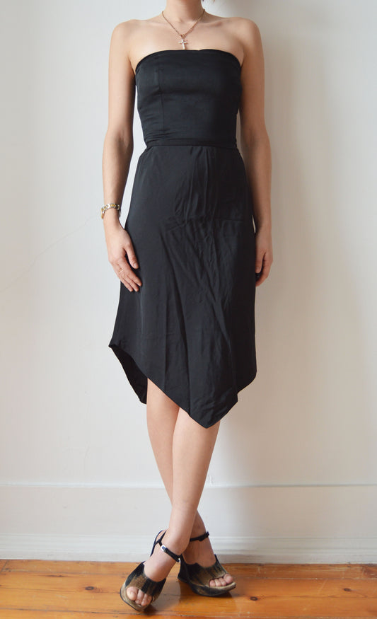 Vintage Emporio Armani Black Strapless Dress