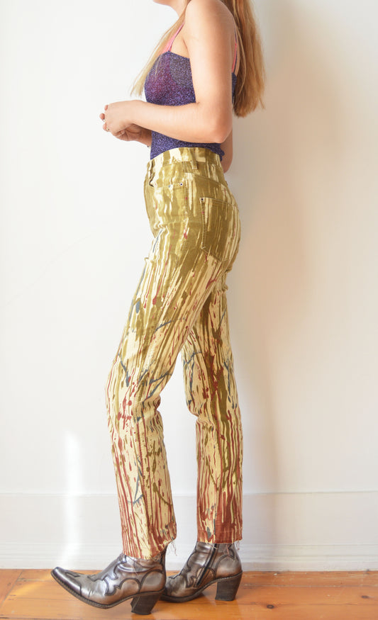 Vintage Gaultier Jeans Paint Splatter Trousers