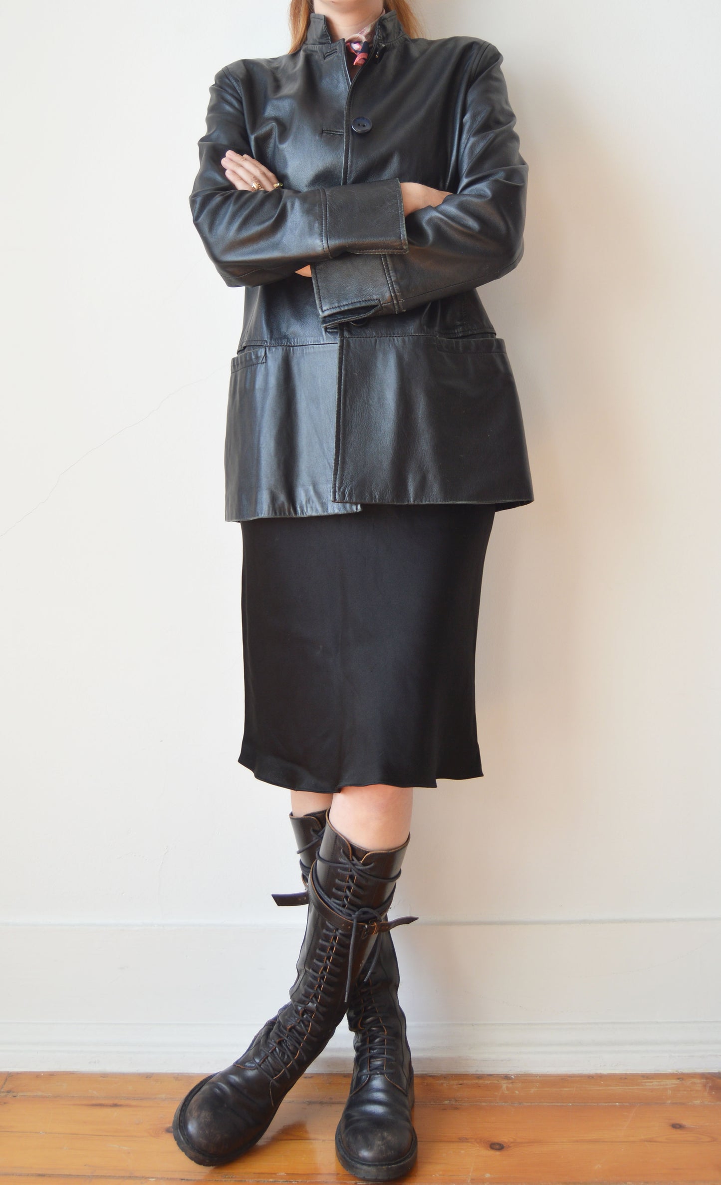 Vintage Gianfranco Ferré Black Leather Jacket