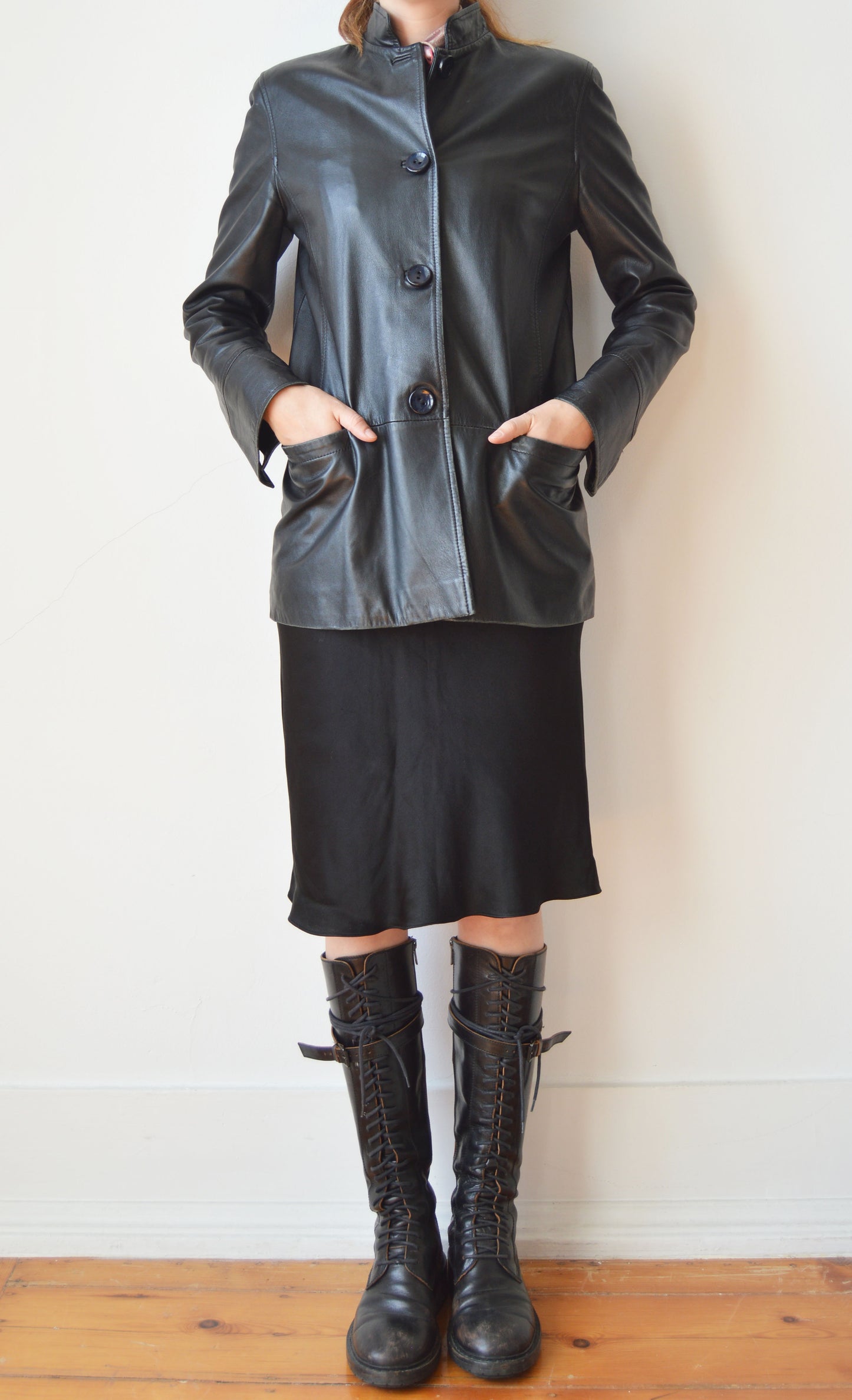 Vintage Gianfranco Ferré Black Leather Jacket
