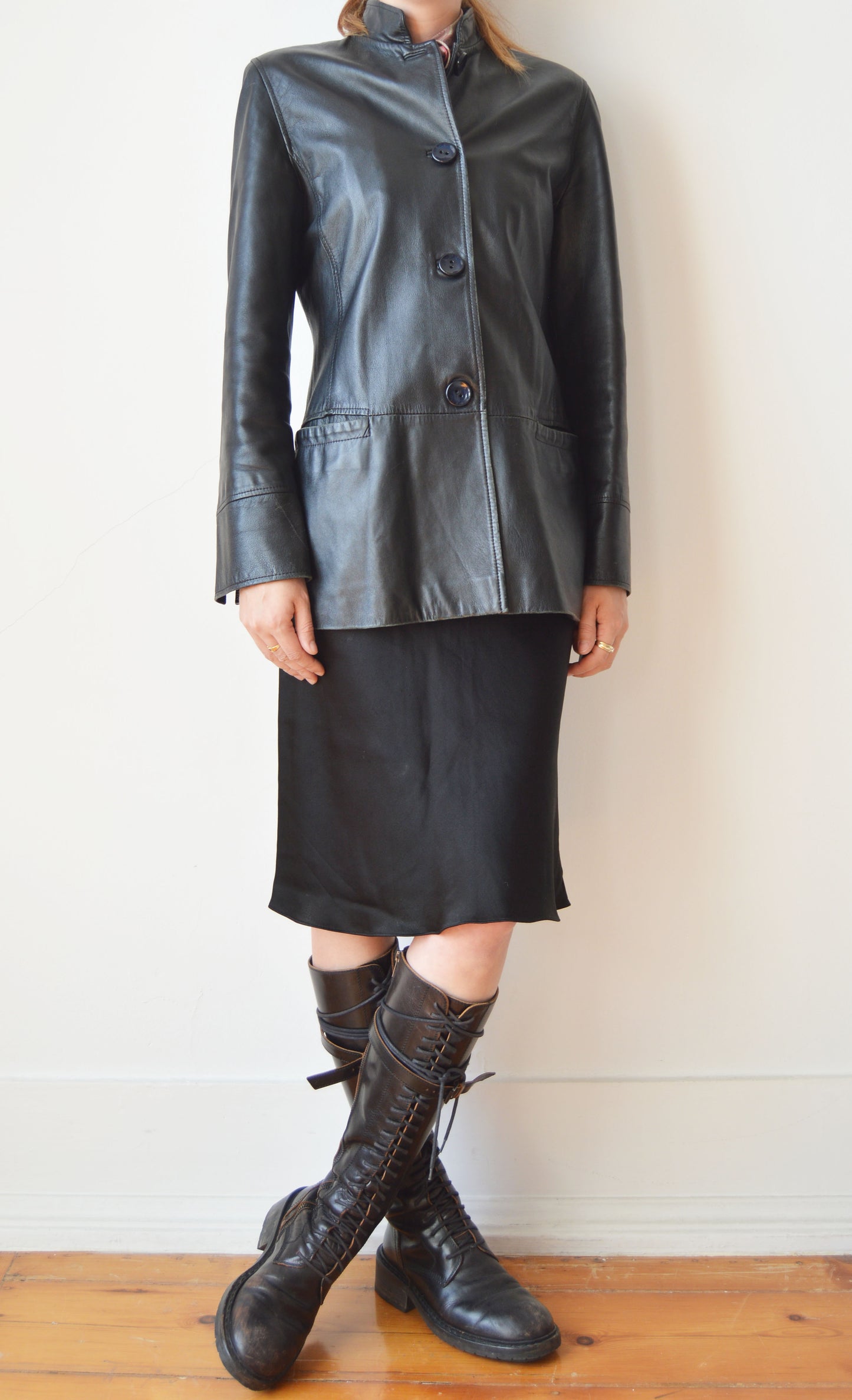 Vintage Gianfranco Ferré Black Leather Jacket