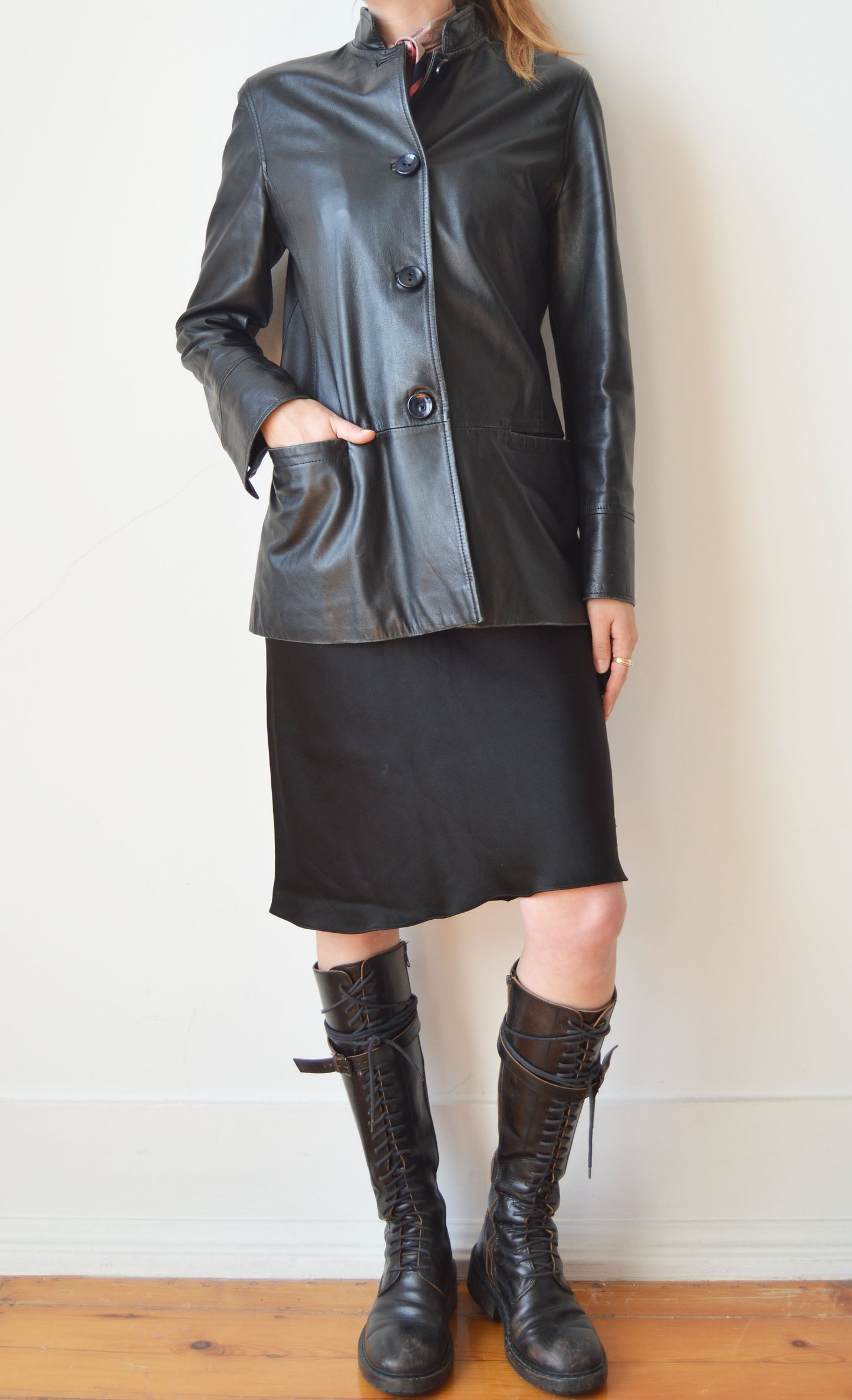 Vintage Gianfranco Ferré Black Leather Jacket