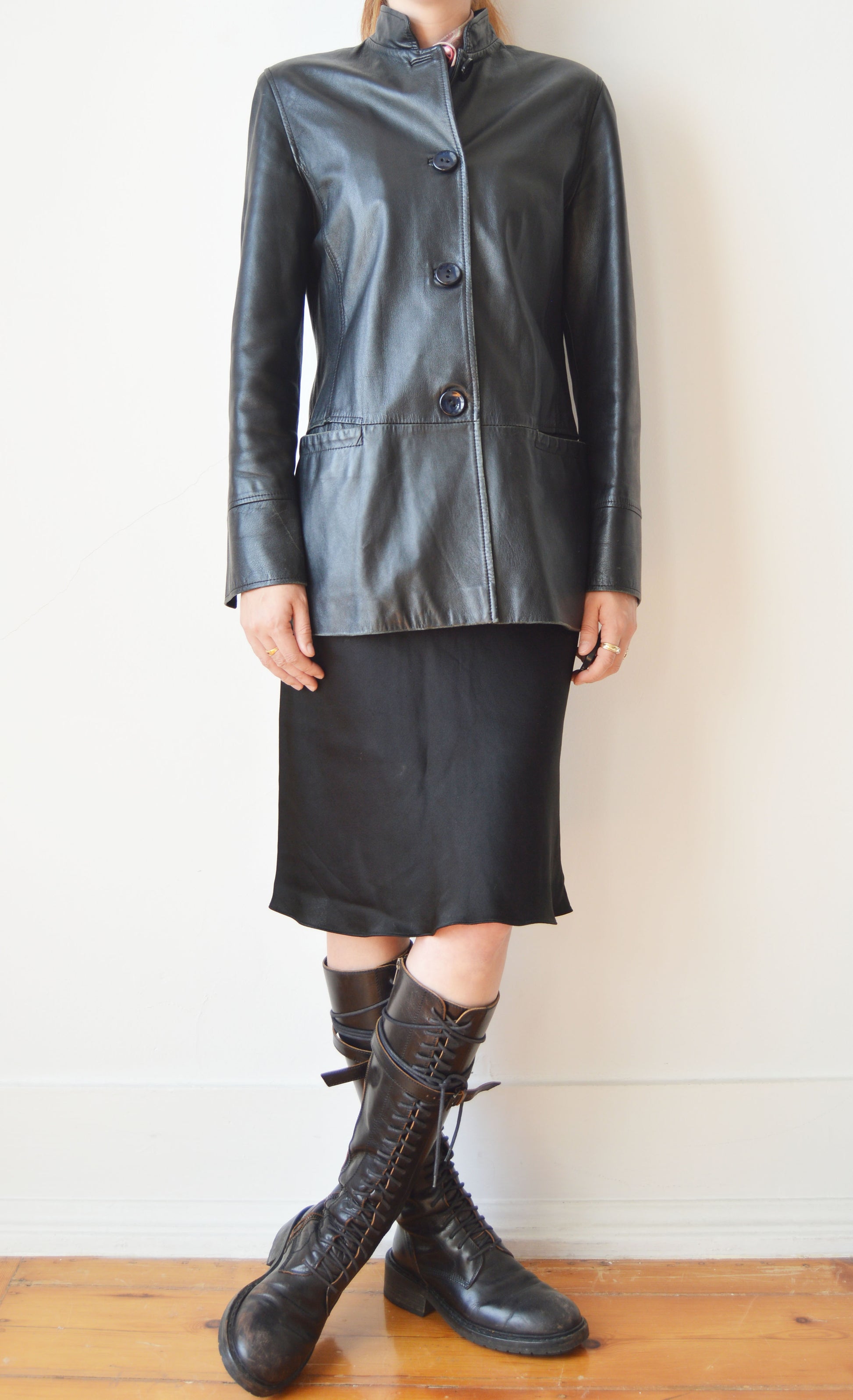 Vintage Gianfranco Ferré Black Leather Jacket