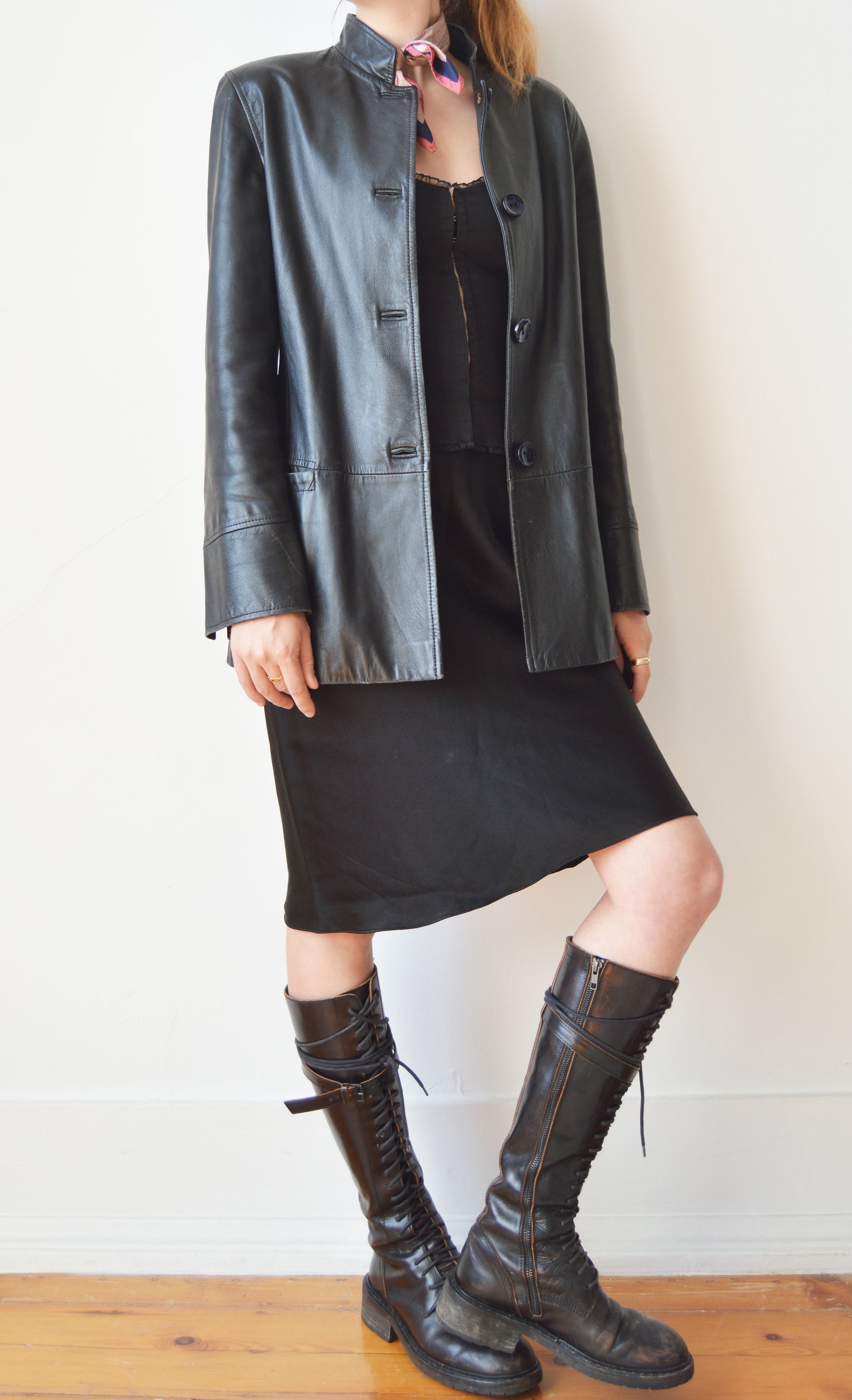 Vintage Gianfranco Ferré Black Leather Jacket