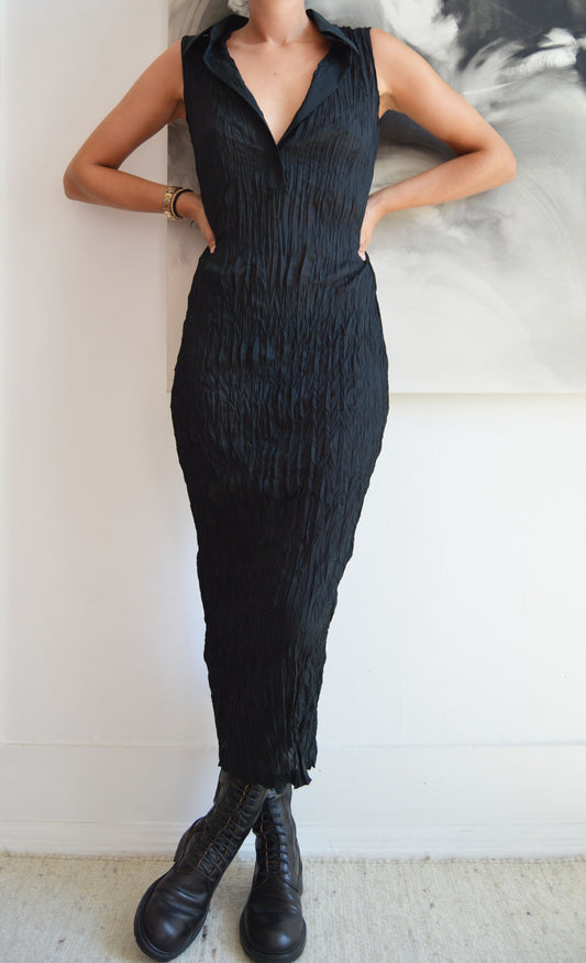 vintage gff gianfranco ferre black maxi dress