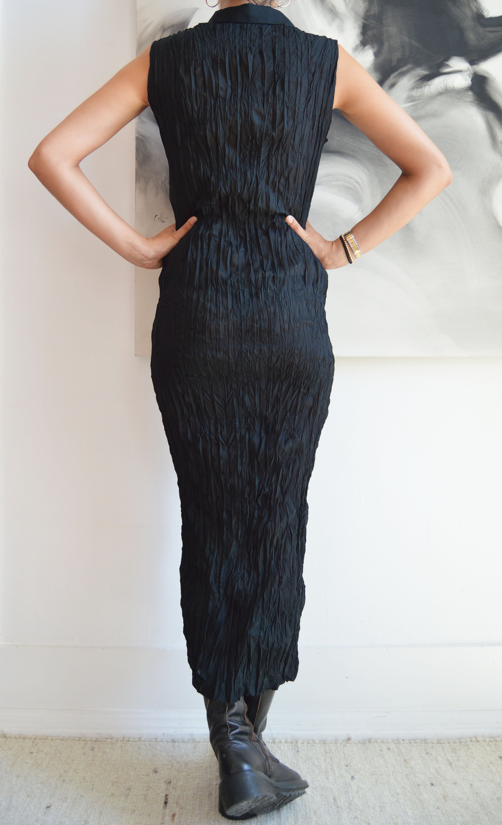 vintage gff gianfranco ferre black maxi dress