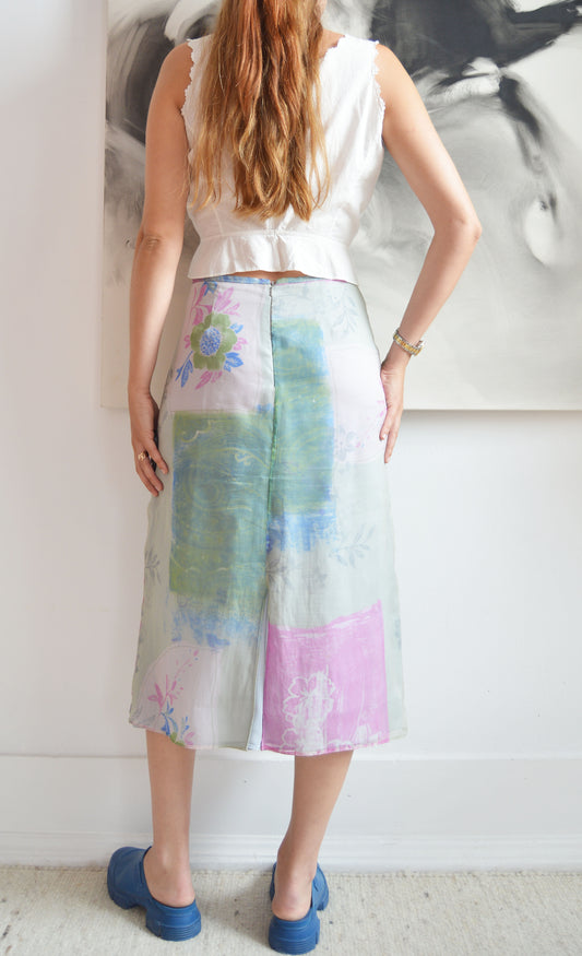vintage Giorgio Armani ss 2000 patterned skirt