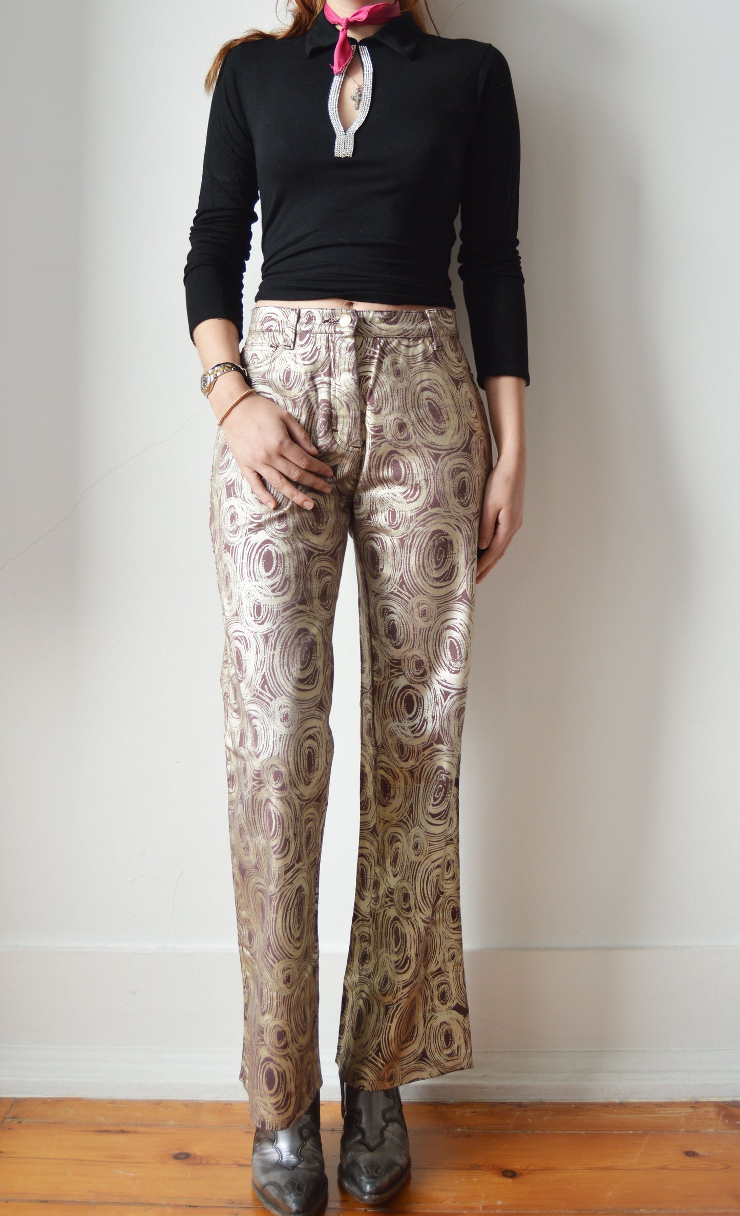 Vintage Iceberg Metallic Jeans