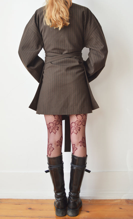 Vintage Jean Paul Gaultier F/W 1994 'Le Grand' Voyage' Pinstripe Kimono Jacket