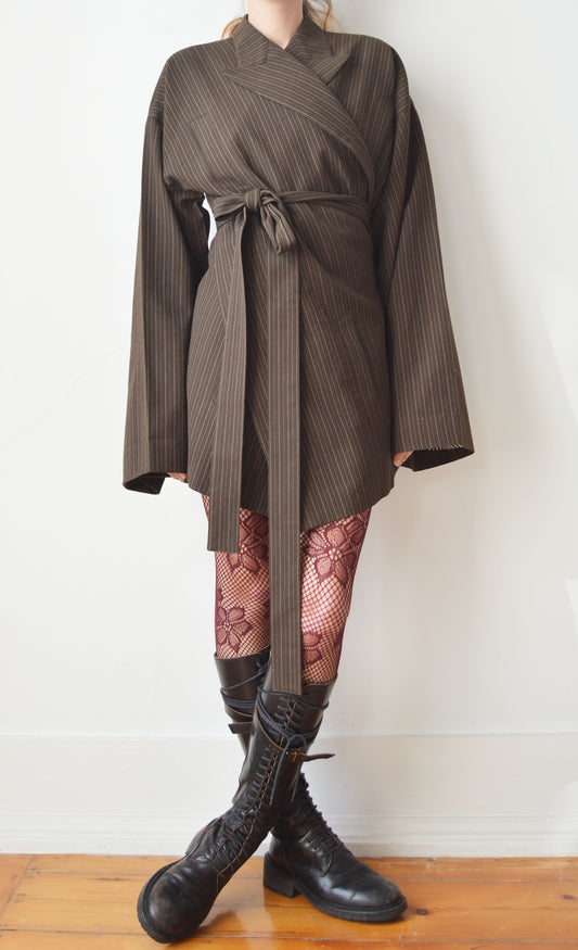 Vintage Jean Paul Gaultier F/W 1994 'Le Grand' Voyage' Pinstripe Kimono Jacket