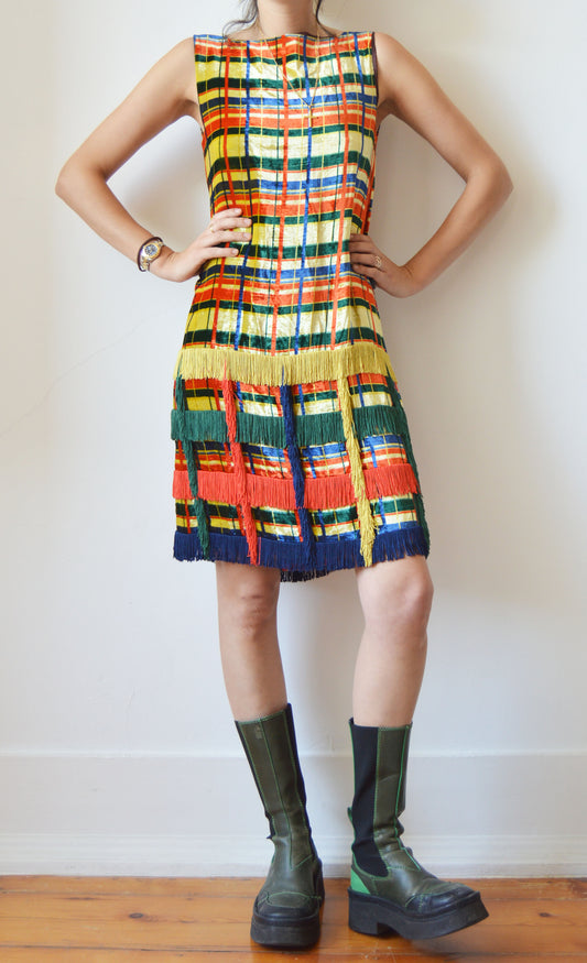Vintage Jean Paul Gaultier F/W 1997 Tartan Velvet Dress
