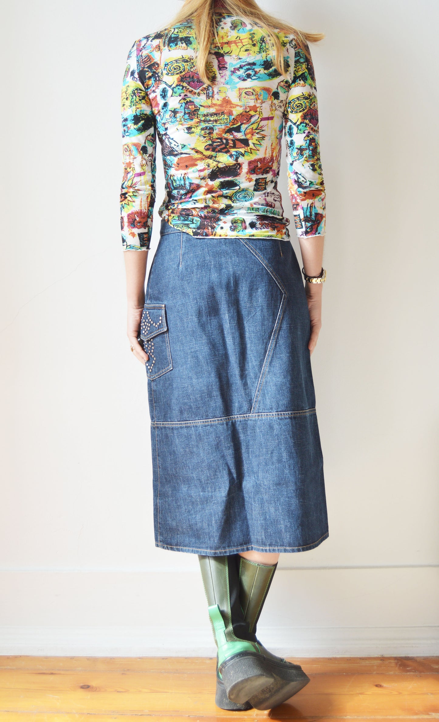 Vintage Jean Paul Gaultier JPG Jeans Basquiat Print Top