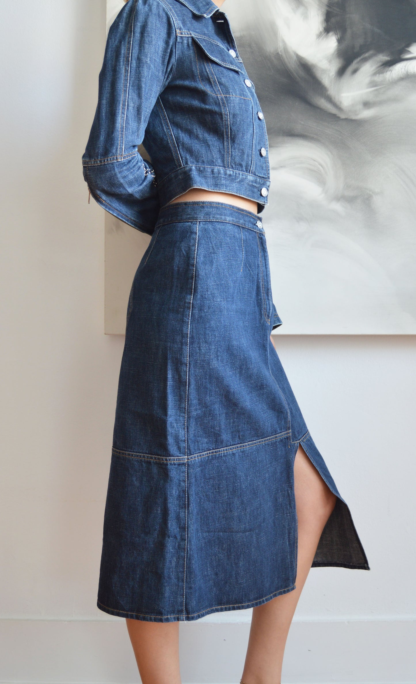 Vintage Kenzo Jeans Denim Jacket and Skirt