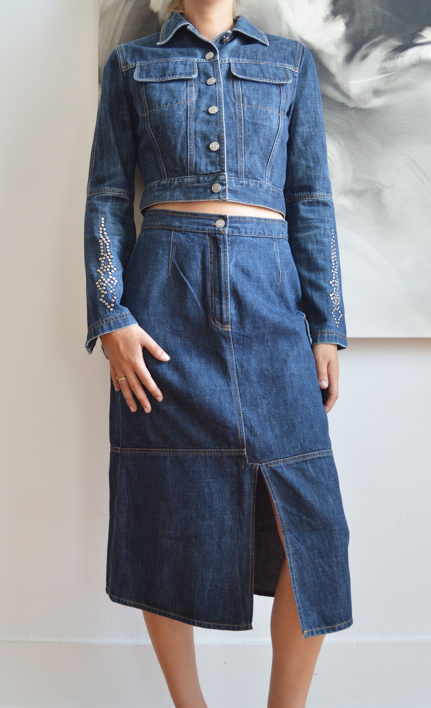 Vintage Kenzo Jeans Denim Jacket and Skirt