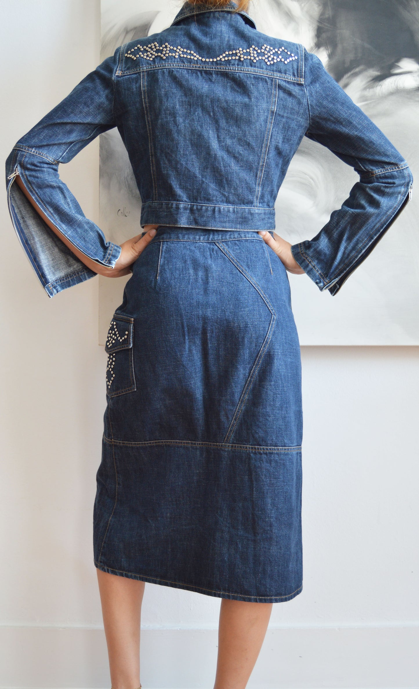 Vintage Kenzo Jeans Denim Jacket and Skirt